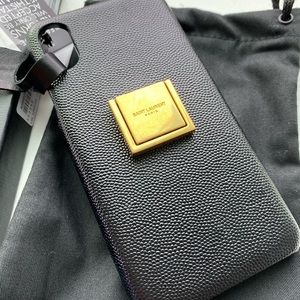YSL (Saint Laurent) iPhone X & XS Leather Case